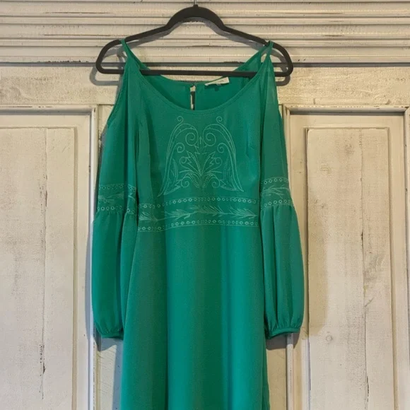 Sugarlips Teal Long Sleeve Dress - Picture 2 of 6